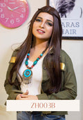 CHOCOLATE BROWN OMBER MEDIUM STRAIGHT WIG