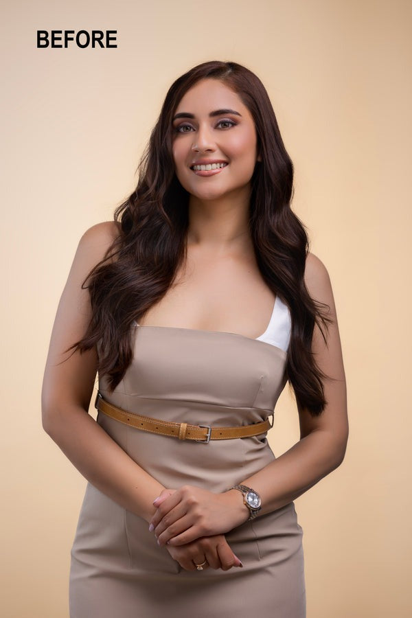 3 Piece Set Clip in Extensions -  Straight - Dark Brown