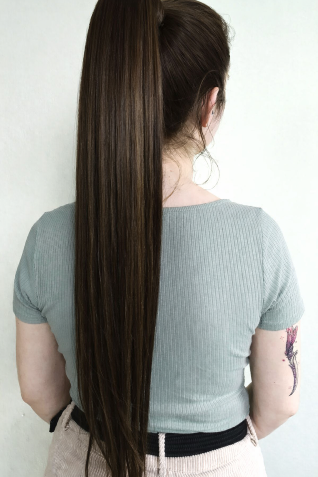 Long Hair Claw Clip Ponytail Elastic Band  Extension